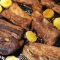 El cooksnap de Marisa Olmeda cuando hizo Churrasco al horno acompañado de patatas y boniatos al Romero.
