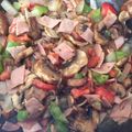 El cooksnap de Amaranta Jiménez cuando hizo Champiñones con jamón a la mexicana.