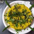 Nidhi Jauhari का कुकस्नैप जब उन्होंने खमण ढोकला (dhokla recipe in hindi) बनाया था।