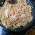 El cooksnap de Miriam cuando hizo Repollo Salteado con ternera.