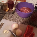 El cooksnap de Mariana Camila cuando hizo Bondiola de cerdo agridulce con papa, boniato, manzana y ciruela.