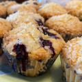 El cooksnap de Natalia K cuando hizo Blueberry crumble muffins.