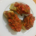 El cooksnap de Geles Alonso cuando hizo Bacalao a la Vizcaína.
