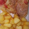 Vica1992 Cooksnap-ja, amikor elkészítette a(z) Mustáros sült karaj hagymával receptet.