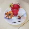 Sapna Sawaji's cooksnap of when they made लेमन मिंट स्ट्रॉबेरी मोकटेल (Lemon mint strawberry mocktail recipe in marathi).