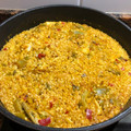 El cooksnap de Irene cuando hizo Arroz de Alcachofa y Bacalao.