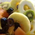 El cooksnap de latino cuando hizo Piña con Frutas al Cointreau.