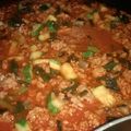 El cooksnap de Yady Mendoza cuando hizo Carne molida con chiles poblanos, hongos y calabacita.