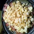 amr121891's cooksnap of when they made scrambled eggs in Bacon basket.