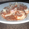 El cooksnap de Orne Baez cuando hizo Sorrentinos caseros rellenos con jamón, ricota y queso.
