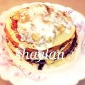 کوک اسنپ shaylan بعد از امتحان کردن کرپ صبحانه با موز و شکلات.