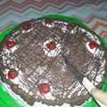 El cooksnap de July Gonzalez cuando hizo Torta selva negra.
