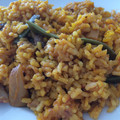 El cooksnap de Irene-Guirao cuando hizo Paella de pescado.