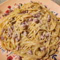 El cooksnap de Lorena Mateu cuando hizo Fideos con crema, panceta y verdeo🍝🤤.