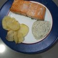 El cooksnap de Yessica cuando hizo Salmón en salsa de eneldo.