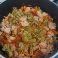 El cooksnap de Viviana Barbosa cuando hizo Verduras con pollo.