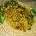 R@shows Cuisine's cooksnap of when they made Jallof sphagetti with beans.