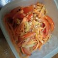Cooksnap Chen Violet semasa beliau membuat Kerabu betik muda / somtam terliuh.