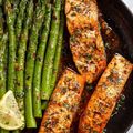 El cooksnap de Rosa Muñoz cuando hizo Salmón con espárragos al plomo. Delicioso, rápido y fácil.