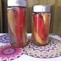 El cooksnap de Elena Glavinovich Spiropulos cuando hizo Ajíes en vinagre.
