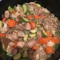 El cooksnap de Caro Fregoso cuando hizo Chop suey con pollo.