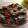 El cooksnap de genovevafl cuando hizo Ensalada mediterránea de tomates, atún rojo y hojas de habas.