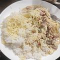 Cooksnap de carla oliveira quando cozinhou Strogonoff de frango e bacon.
