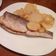 El cooksnap de Cris cuando hizo Lubina al horno con patatas panadera.