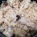 張子芸 的 菇菇高麗菜素炊飯 cooksnap