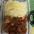 El cooksnap de Marta cuando hizo Pollo con verduras al curry y arroz.