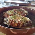 El cooksnap de Bea cuando hizo Berenjenas rellenas de calamares en salsa americana .