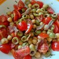 il Luisa e Samuele quando ha preparato Insalata di ceci con pomodorini, olive nere e acciughe