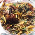 Jane Fash 's cooksnap of when they made Abacha and ugba.
