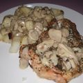 El cooksnap de Dario Araujo cuando hizo Pollo al champiñón con papas noisette.