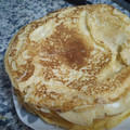 El cooksnap de Wally T cuando hizo Masa para hacer crepes dulces.