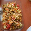 El cooksnap de Julián cuando hizo Ensalada de lazos de pasta.