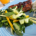 El cooksnap de Angie Heredia cuando hizo Ensalada de Manzana, Pepino Cohombro y Espinaca.