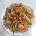 Cooksnap của Nhu Chelsea khi họ làm theo món Mì UDon Xào Xúc Xích 소시지볶음 우동