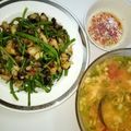 Cooksnap của Bòn Bon khi họ làm theo món Ốc bưu xào rau muống