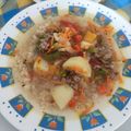 El cooksnap de Sofía Rivas cuando hizo Carbonada con carne molida.