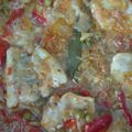 El cooksnap de Verónica cuando hizo Bacalao a la baezana (con tomate y guisantes).