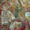 El cooksnap de Verónica cuando hizo Bacalao a la baezana (con tomate y guisantes).