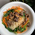 Cooksnap của Bòn Bon khi họ làm theo món Bún gạo xào lòng gà