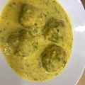 El cooksnap de Analia Falcon cuando hizo Albóndigas de Soja y berenjena con caldo al queso cremoso.