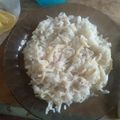 El cooksnap de Emilia Farias cuando hizo Arroz y fideos con pollo.