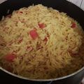 کوک اسنپ F Akrami بعد از امتحان کردن پلو گوجه غذای فوری.