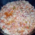 El cooksnap de Caro cuando hizo Coliflor con tocino estilo Puebla.