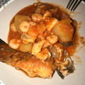 El cooksnap de Laura Martinez Perez cuando hizo Lubina guisada con patatas y gambas.