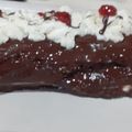 El cooksnap de Pilar Prados cuando hizo Brazo de gitano marmolado relleno de nata y fresas con chocolate.