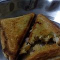Ganga का कुकस्नैप जब उन्होंने पनीर स्टफ्ड बटर टोस्ट (paneer stuffed butter toast recipe in HIndi) बनाया था।